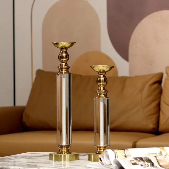Wholesale Luxury Modern Candlelight Dinner Decoration Wedding Interior Candle Holders Metal Candlestick Decoration for Hotel Restaurant Home Decoration