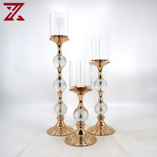 Wholesale Table Centerpiece Tea Light Crystal Candelabra for Wedding Decoration