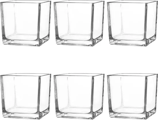 Wholesale 80ml/135ml/300ml/640ml/1000ml Glass Square Candle Cups Candle Jar Candle Container Candle Vessel for Candle Making