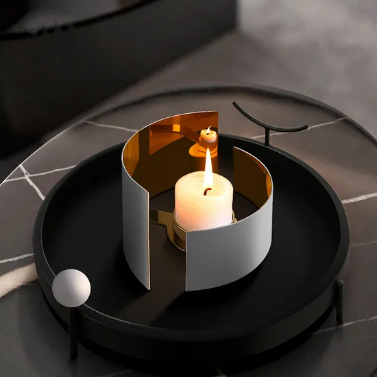 Nordic Simple Candle Holders Decorative Lights Restaurant Table Candlestick Metal Ornaments