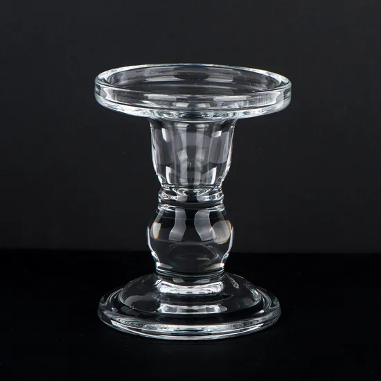 Cylindrical Glass Candle Holder Stand for Home Decoration