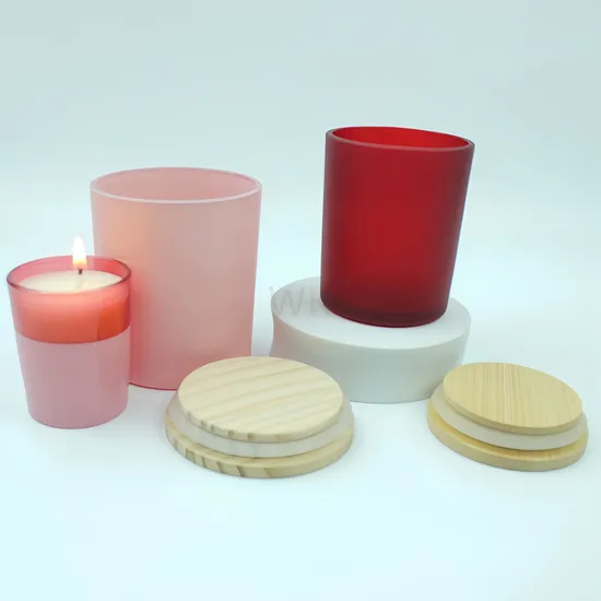 Wholesale Empty Candle Container Luxury Customized Color Glass Candle Jar with Lid