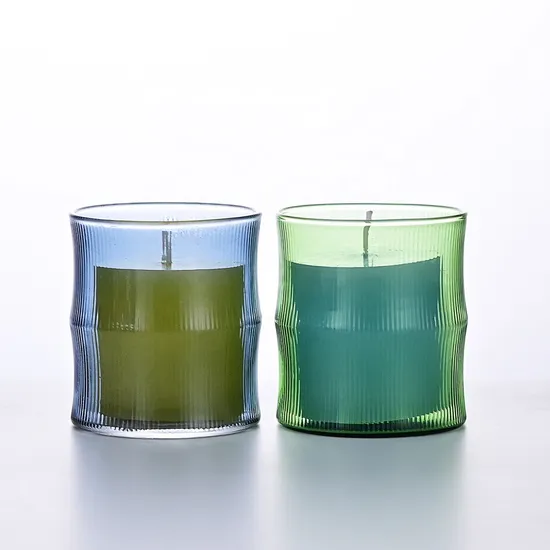 Customized High Quality Luxury Colorful Decorating Glass Candle Jar