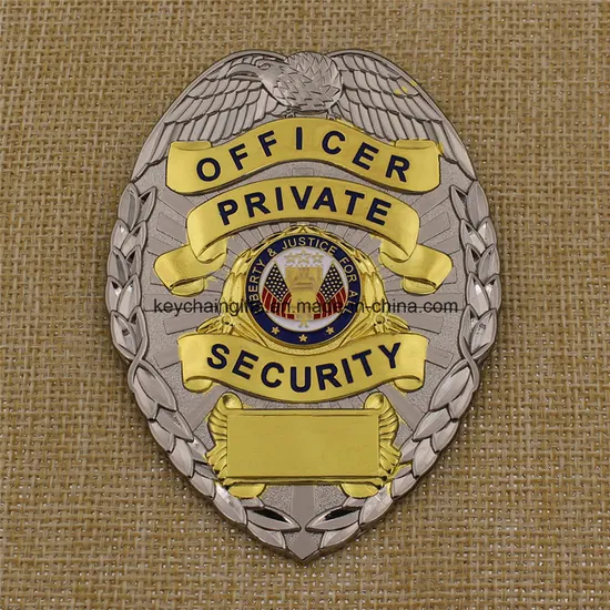 High Quality Metal ID Card Holder Leather Officer 3D Police Badge Custom Us Security Badge Holder