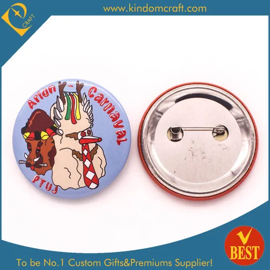 Carnival Souvenir Tie Button Badge From China in Printed
