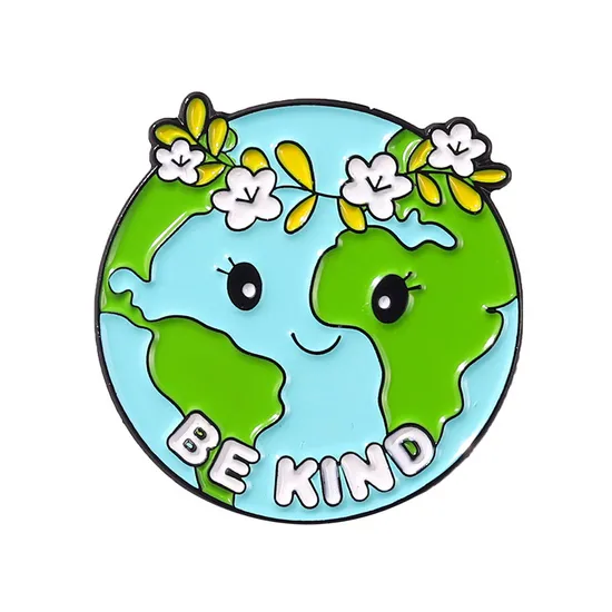 Protect Environment Pin Green Earth Love Badge Hard Soft Enamel Lapel Pin
