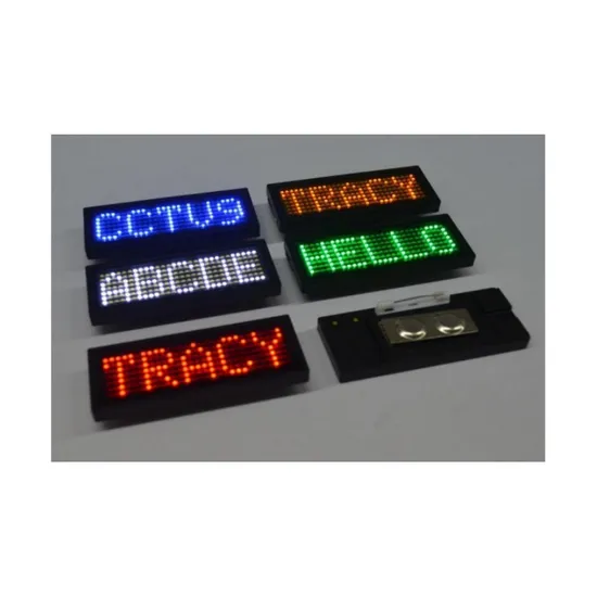 Rechargeable World Language LED Name Badge