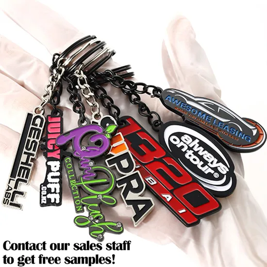 Promotional Key Chains Keyring Accessories Cute Anime Sublimation Custom Logo Designer Key Holder Metal Enamel Keychain