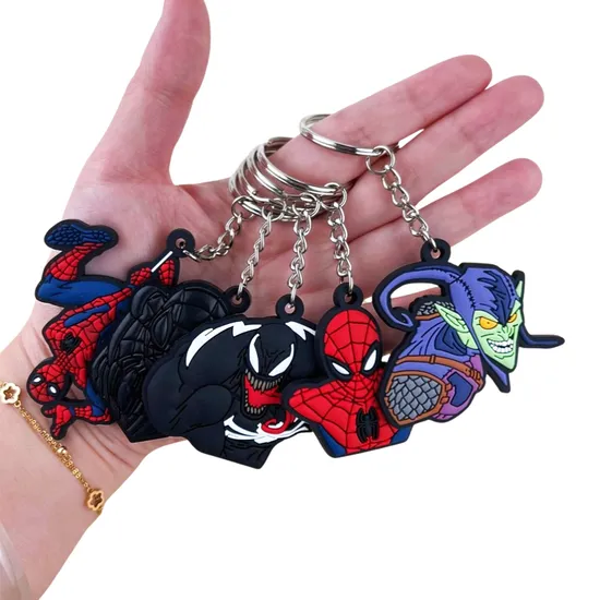 Personalized Cartoon Anime Marvel Custom 2D Soft PVC Rubber Keychains