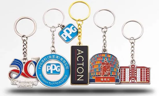 Wholesale Car Accessories Custom Logo Keyring Keychain Metal Promotional Gift Key Ring