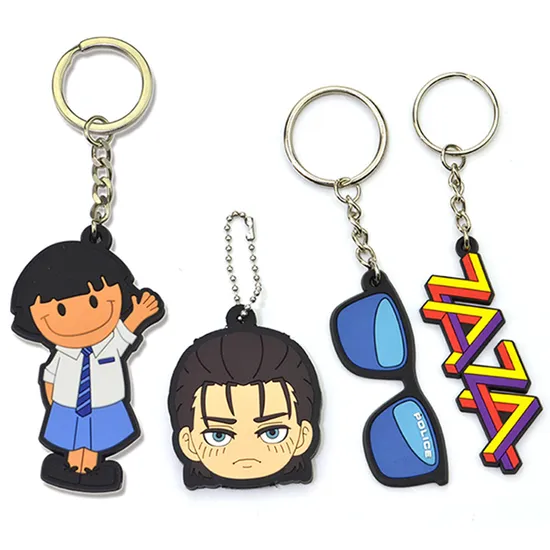 Promotional Souvenir Gifts Plastic Rubber PVC Key Chain Logo Car Keychain