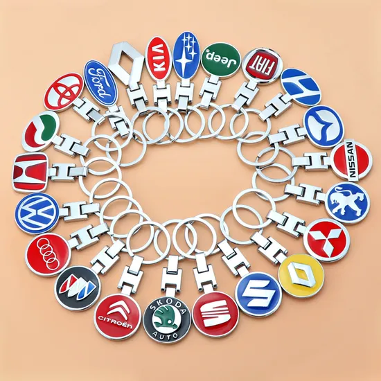Promotion Car Accessories Custom Logo Keychain Car Logo Brand Metal Promotional Gift Car Key Chain