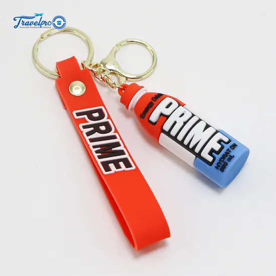 Travelpro Customized Personalized Colorful 3D Rubber Key Chains Prime Hydration Logokeyring Accessories Souvenir PVC Keychain