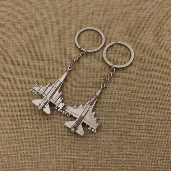 Keychain Accessories 3D Aircraft Spinner Personalized Logo Sublimation Blank Keyring Airplane Custom Metal Keychain Key Chain