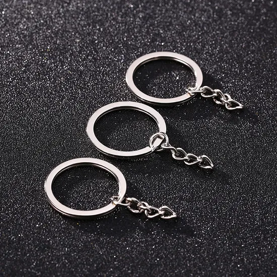 Wholesale 2.0X30mm Flat Split Metal Ring with Chain