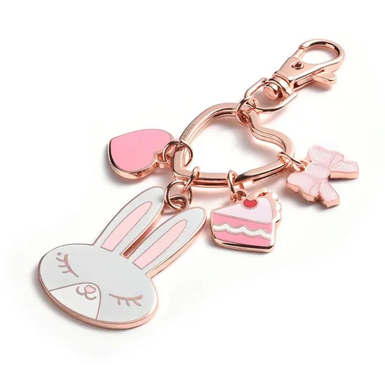 2024 Promotional Gifts Women Cute Custom Enamel Metal Keychain Factory