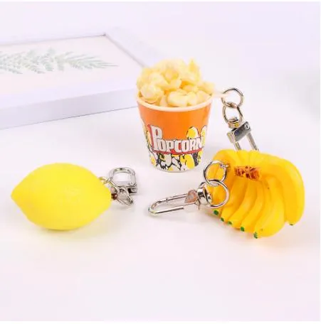 Manufacturer Custom Logo Design Lemon Silcone Metal Souvenir Keychain