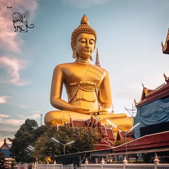 Outdoor Large Brass Buddha Statue Sculpture Life Size Bronze Meditating Thai Buddha Statues Factory