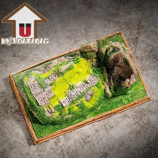Customized High Quality Tourist Souvenirs 3D Country Machu Picchu Office Decoration