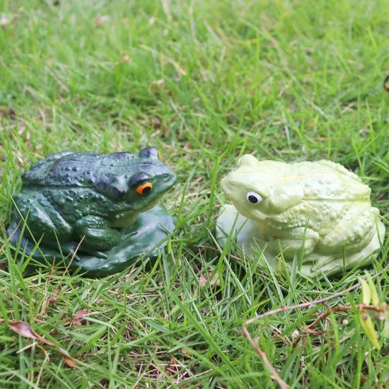 Microlandscape Simulation Frog Sculpture Fish Tank Garden Rockery Bonsai Landscaping Decoration Green Toad Decoration