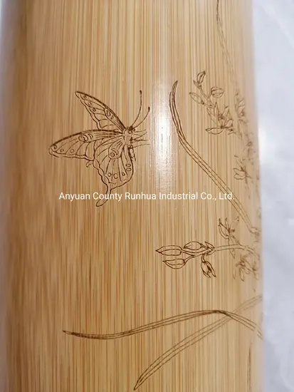 Factory Direct Bamboo Tube, 3D Laser Printing Bamboo Carving Crafts.