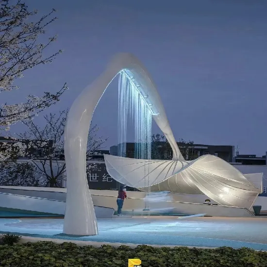 Outdoor Round Shape Hang Type Water Curtain Fountain Digital LED Waterfall Rain Water Waterfall