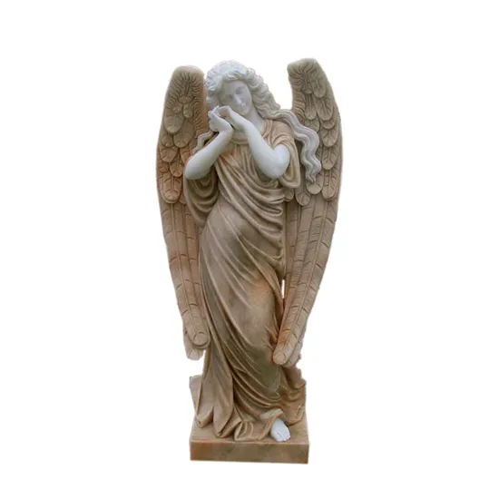 Hand Carved Life Size Woman Statue White Marble Angel Sculpture