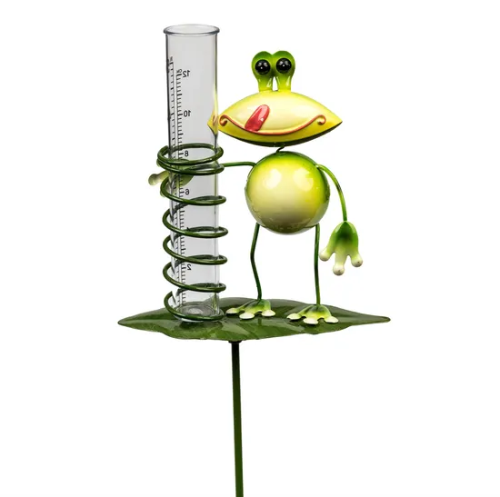 Creative Metal Insect Shape Rain Gauge Garden Crafts for Garden Lawn Yard Decoration