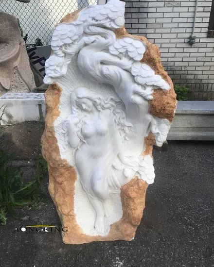 Garden Beautiful Office Decoration Woman Statue Relief