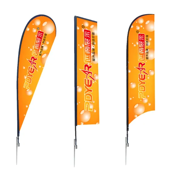 Pdyear Factory Fast Delivery Polyester Banner Custom Printing Beach Feather Teardrop Blade Flags for Events