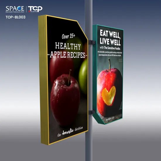 Single Side Scrolling Tempered Glass Lightbox Panel for Gas Station