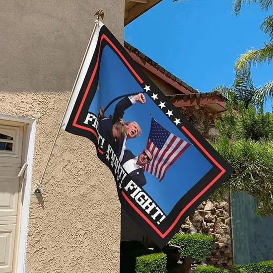 2024 Election President America Flag Fighting Make America Great Banner Flags