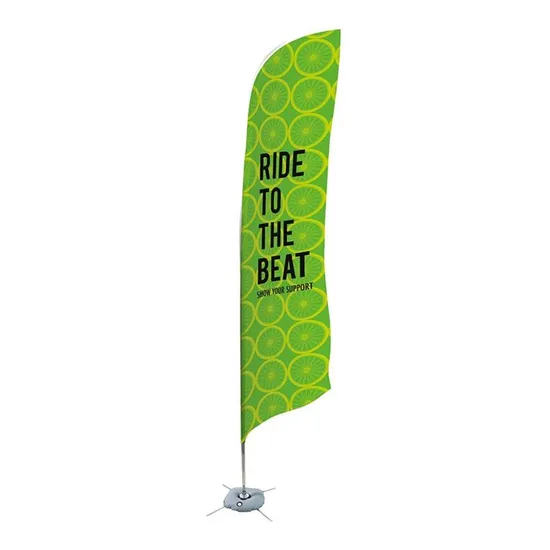 10′ Outdoor Advertising Knitted Polyester Teardrop/Feather/Beach Flag