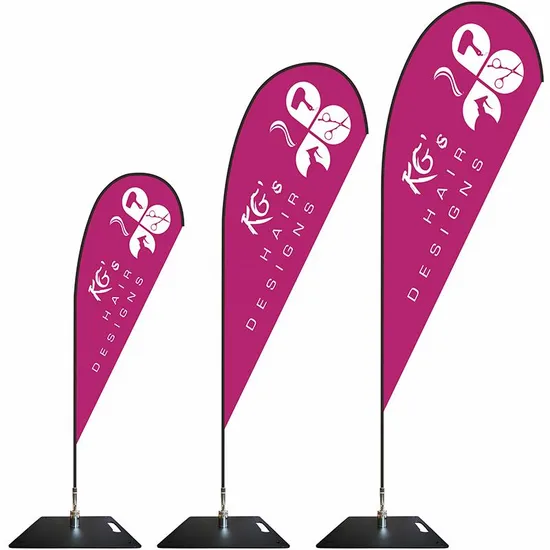 Printed Outdoor Advertising Teardrop Fabric Beach Flags Supplier