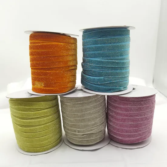 Luxurious Velvet Ribbon Bling Bling Designs for Crafts, Party DIY, Flower Wrapping