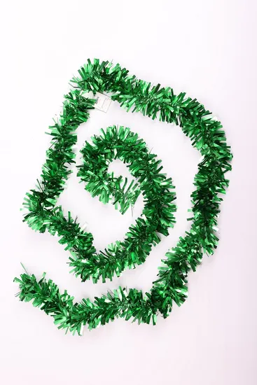 Matte Color Wide Silk Ribbon Christmas Tinsel Garland