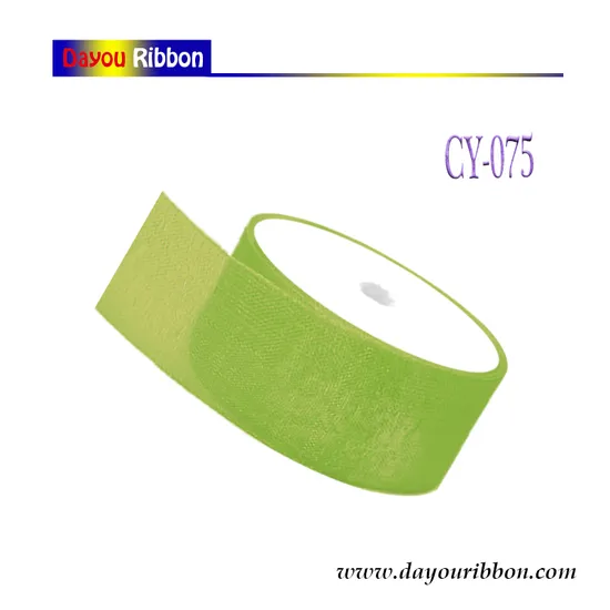 3.2cm (1-1/4") Sheer Organza Ribbon Green/Orange Ruban for Bows Wedding/Packing/Festival/Toys/Christmas-Dy08050