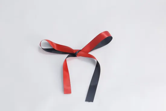 New Design Double Side Colors Red Black Bowknot Satin Ribbon