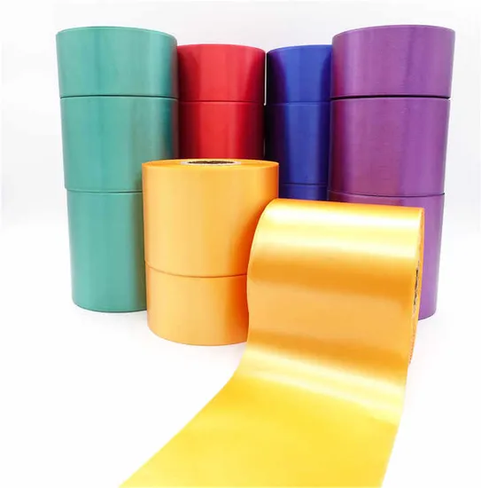 Factory Wholesale 10cm Slit Edge Polyester Satin Ribbon Roll for Graduation Sash