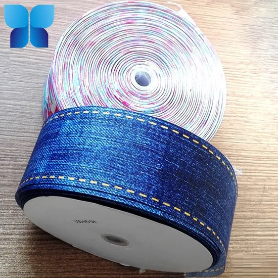 3 Inch Customized Printing Polyester Grosgrain Ribbon for Promotion/Decoration