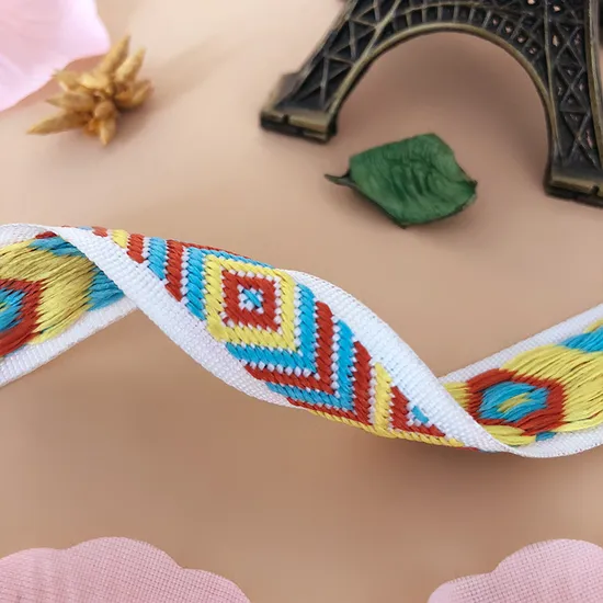 High Quality Custom Decorative Pattern Jacquard Colorful Invisible Woven Tape