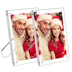 Frameless 5X7 Inch Magnetic Acrylic Photo Frame for Desktop