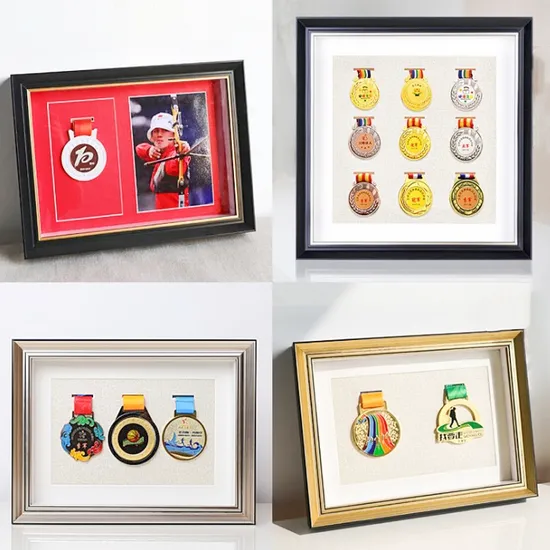Customized Wooden Medallion Wall Display Picture Frames