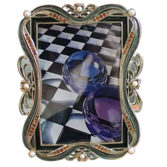 Fashion Photo Frame Holder with Flower Epoxy Decorated