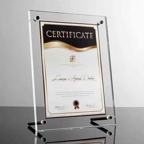 Sleek Acrylic Photo Frame Stand with Magnet for Seamless Picture Display