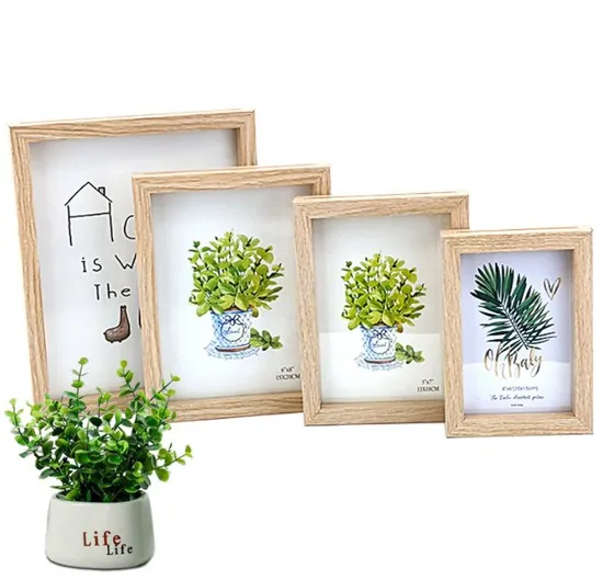 Custom MDF Photo Frame Double Frame Wood Picture Frame Home Decoration