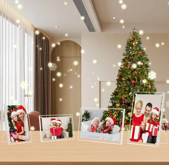 Clear Acrylic Picture Frame with Stand for Easy Display