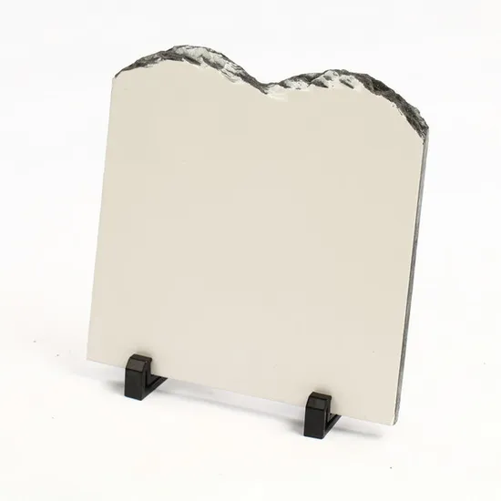 Sublimation Coated L20*H20*W0.9cm Blank up Opening Flat Slate Rock Sublimation Stone