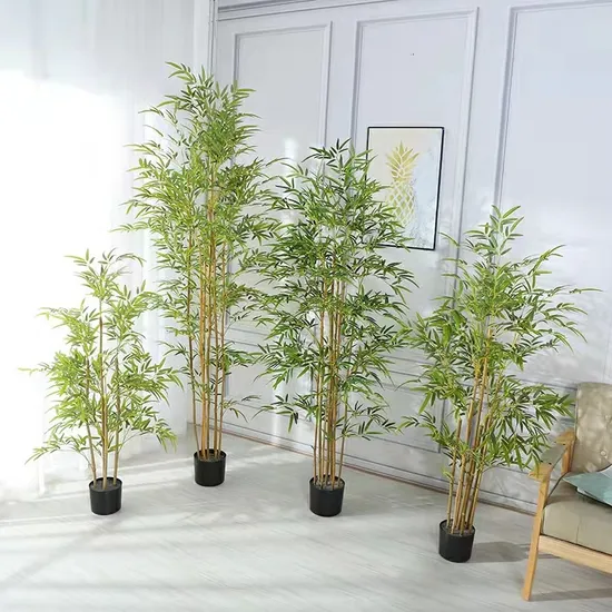 Artificial Lucky Bamboo Tree Aritficial Plant Tree Craft Purple Bamboo for Garden and Home Decor