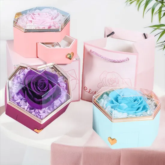 Inunion A Grade Eternal Rose Fancy Flower Box Handmade Floral Craft Gifts
